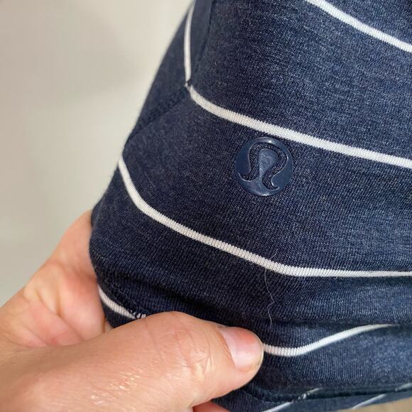 Lululemon Breezy Tank Lookout Stripe Heathered Inkwell White Blue SZ 4 - Picture 6 of 11